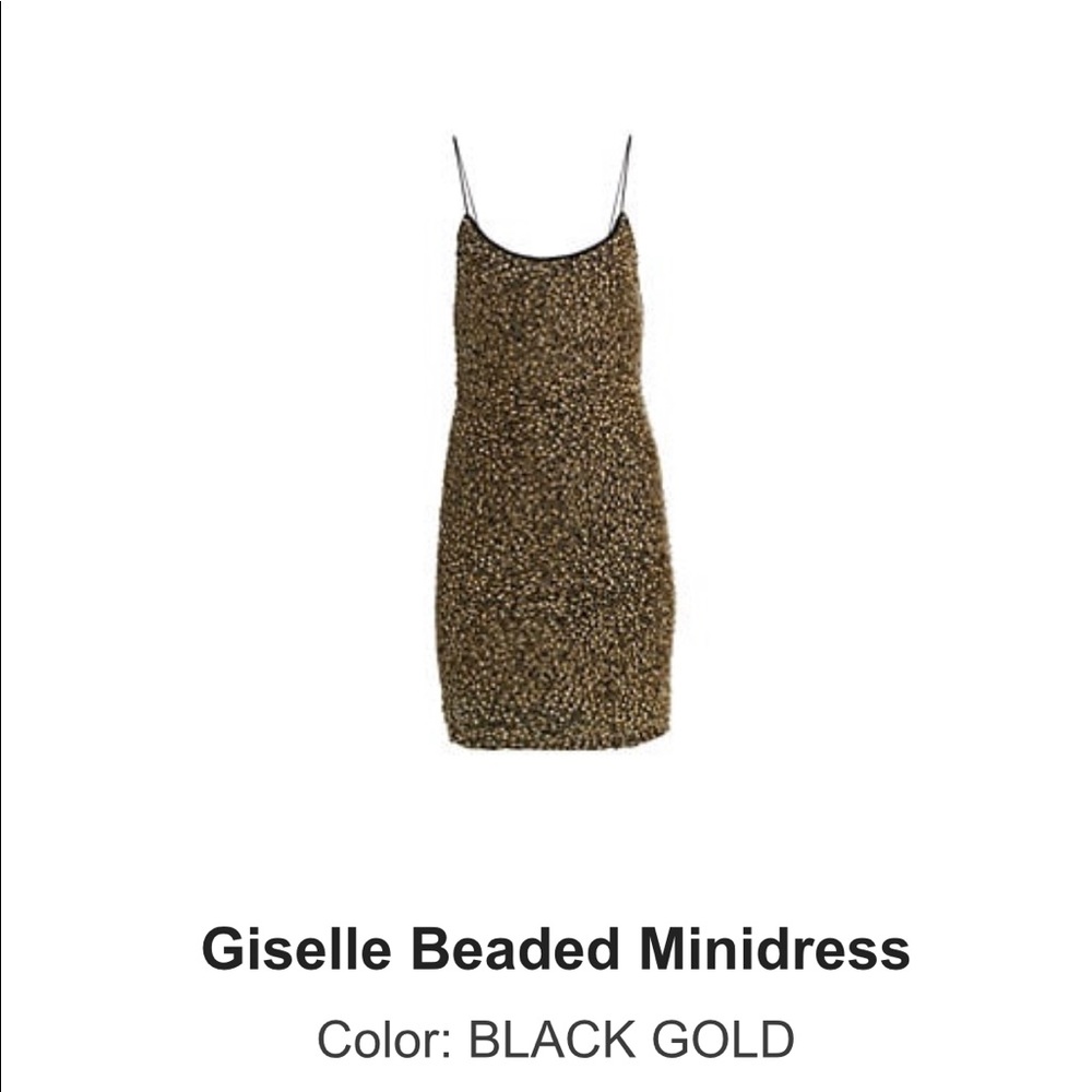 Alice & Olivia gold beaded dress